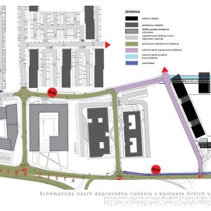 Návrh dopravného riešenia. Zdroj: VI Group / EIA